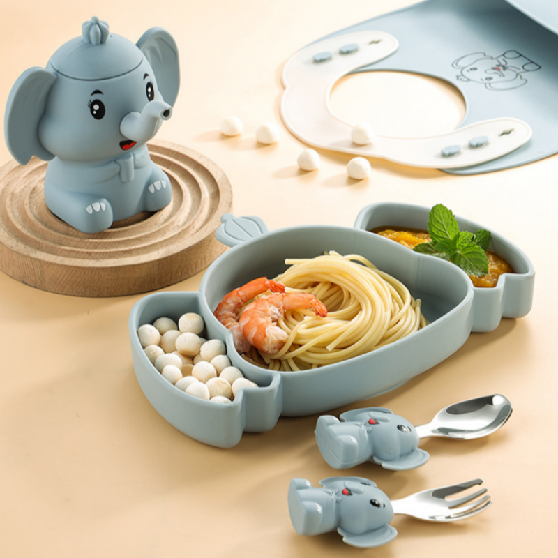 silicone baby spoon fork knife set